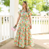 Marigold Floral Maxi Dress
