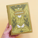 Green Floral 5×7 Lined Softcover Book Journal