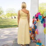 Selkie One-Shoulder Organic Cotton Fit & Flare Dress