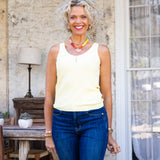 Knit Crop Top Yellow