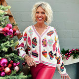 Ornament Cardigan Sweater