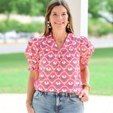 Pink Floral Top
