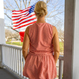 Red Gingham Skirt Set