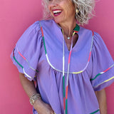 Lavender Puff Sleeve Top