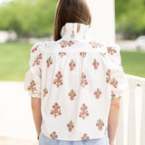 London Floral Ruffle Top