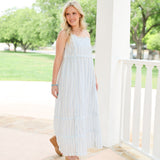 Blue & White Maxi Dress