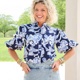 Edie Navy Top