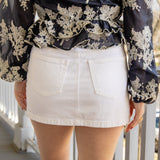 White Denim Skort