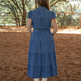 Denim Tiered Dress