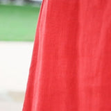 Red Linen Mini Dress