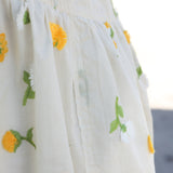 Ivory Mini Dress w/ Sunflowers