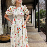 Ivory Floral Maxi