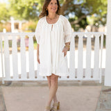 White Cotton Eyelet Romper