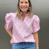 Pink Textured Top