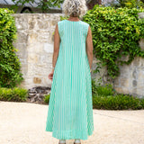 Seersucker Stripe Scoop Maxi Dress