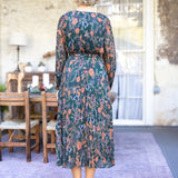 Dark Green Floral Maxi Dress