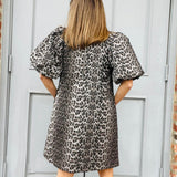 Puff Sleeve Cheetah Mini