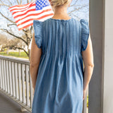 Denim Mini Swing Dress