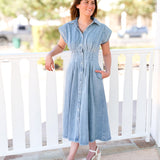 Light Denim Sleeveless Maxi