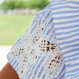 Blue & White Stripe Top