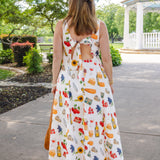 Tomato Keyhole Midi Dress