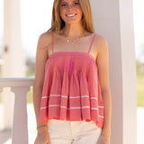 Coral Flowy Sleeveless Top