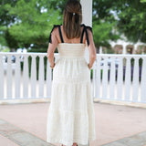 Jayla Embroidery Eyelet Maxi Dress