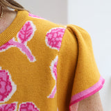 Yellow & Pink Knit Top