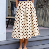 Polka Dot Midi Skirt