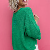 Kelly Green Cropped Sweater