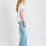 Pink Poplin Collar Top