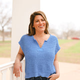 Blue Sleeveless Sweater