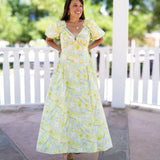 Yellow Printed Maxi Dress