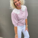 Collar Pink Sweater
