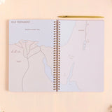 Lilac Notebook w/Maps
