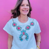 Turquoise Necklace Tee