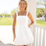 Square Neck Mini Bubble Dress