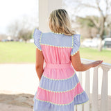 Pink & Purple Mini Dress