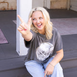 Grey Football Helmet Tee