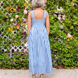 Surf Blue Stripe Maxi Dress