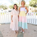 Baby Pink Stripe Maxi Dress