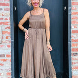 Espresso Pleated Maxi