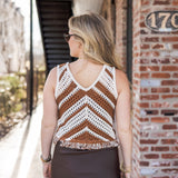 Brown Chevron Knit