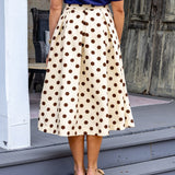 Polka Dot Midi Skirt