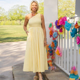 Selkie One-Shoulder Organic Cotton Fit & Flare Dress