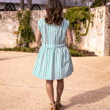 Green Stripe Mini Dress