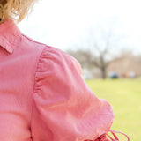 Pink Denim Mini Dress