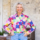 Fruit Quilt Poplin Top