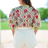 Ivory High Waist Shorts