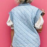 Quilted Denim Vest